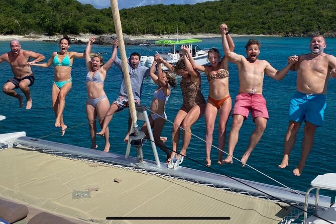 Catamaran Sail to Jost Van Dyke (Soggy Dollar Bar) - From Red Hook to the British Virgin Islands