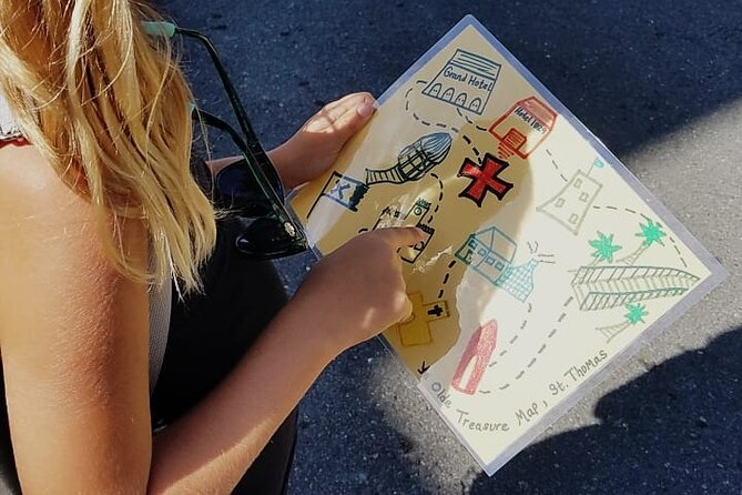 Children's Treasure Hunt Walking Tour - The treasure map turns Charlotte Amalie into a game board