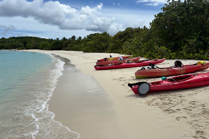 Kayak & Snorkel with Sea Turtles, National Park, St. John - Kayaking across Caneel Bay