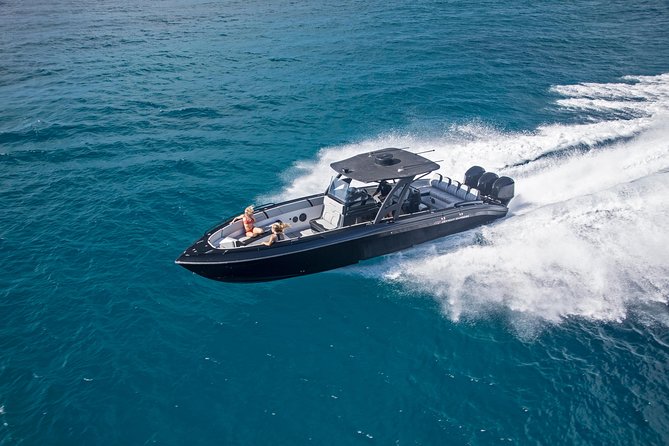 Midnight Sun Charters - 37ft OBSIDIAN - Magens Bay begins with an easy beach stop