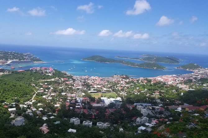 Paradise Taxi & Tours USVI - St. Thomas, Virgin Islands- Island Scenic Tour - Skyline Drive and the harbor spread below