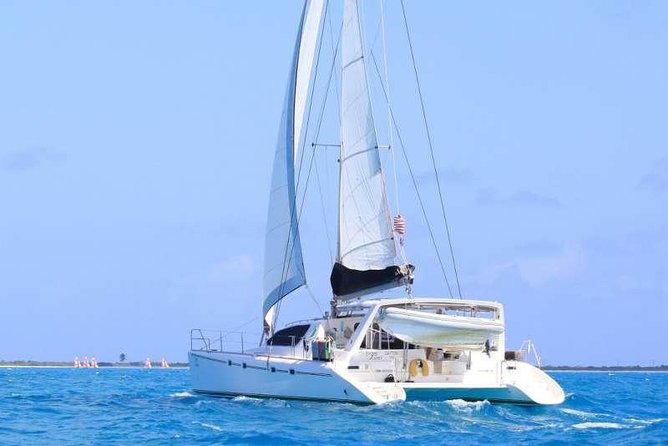 Private Luxury Catamaran Yacht. Full or Half Day Charter - Sail, Beach, Snorkel. - Boarding at Havensight and getting settled on Pisces