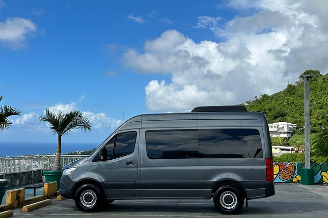 Private St. Thomas One Way Luxury Mercedes Van Limousine Service - A polished arrival in St. Thomas