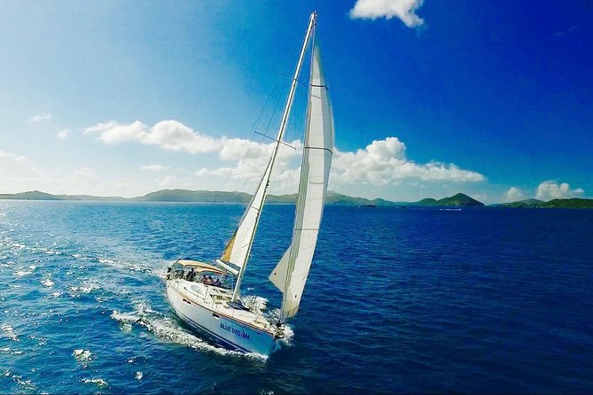 Private Sunset Sail, Open Bar, 12 Guests, Amazing Island Views - Sailing toward Great St. James and Christmas Cove