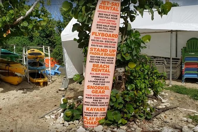 Rainbow Beach with Round-trip Transportation in St. Croix - Food, Drinks, and Public Restrooms