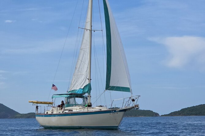 Sail and Snorkel Private Charter - Half Day Morning - Sailing Toward St John and the Surrounding Cays