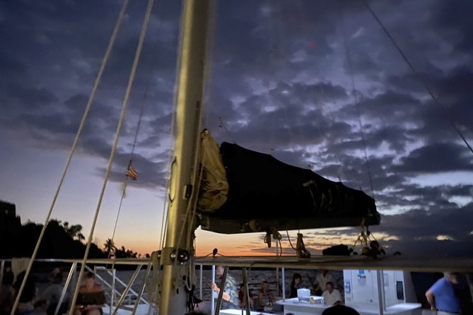 Sunset & Harbor Lights Dinner Sail from the Marriott's Frenchman's Cove - Boarding the 54-foot VI Cat